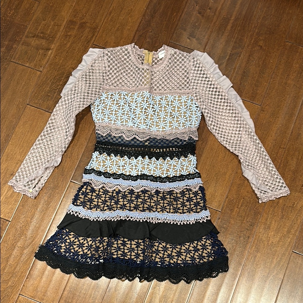 Goodnight Macaroon Elegant Lace Top in Taupe